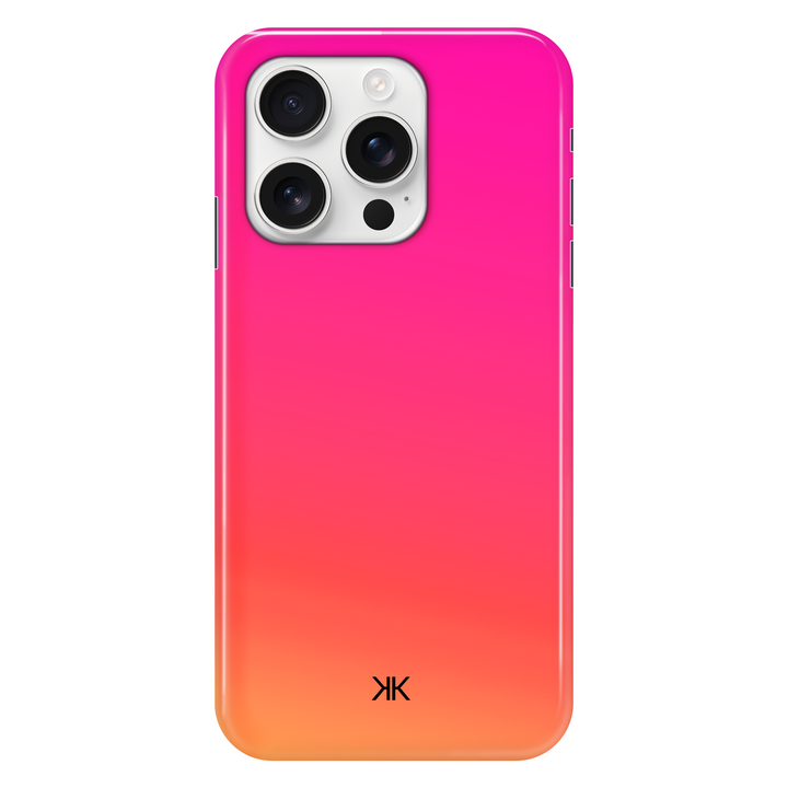 Neon Pink Orange phone case for iPhone 16 Pro