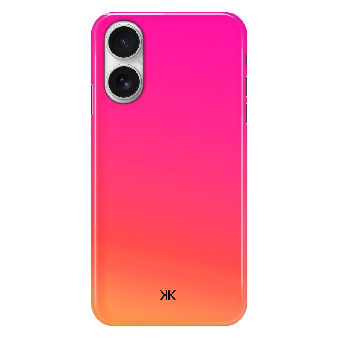 Neon Pink Orange phone case for iPhone 16