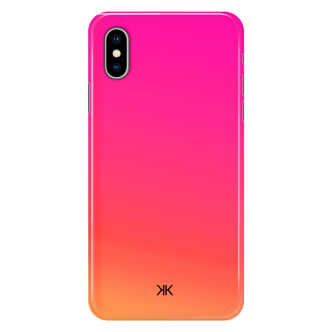 Neon Pink Orange phone case for iPhone X