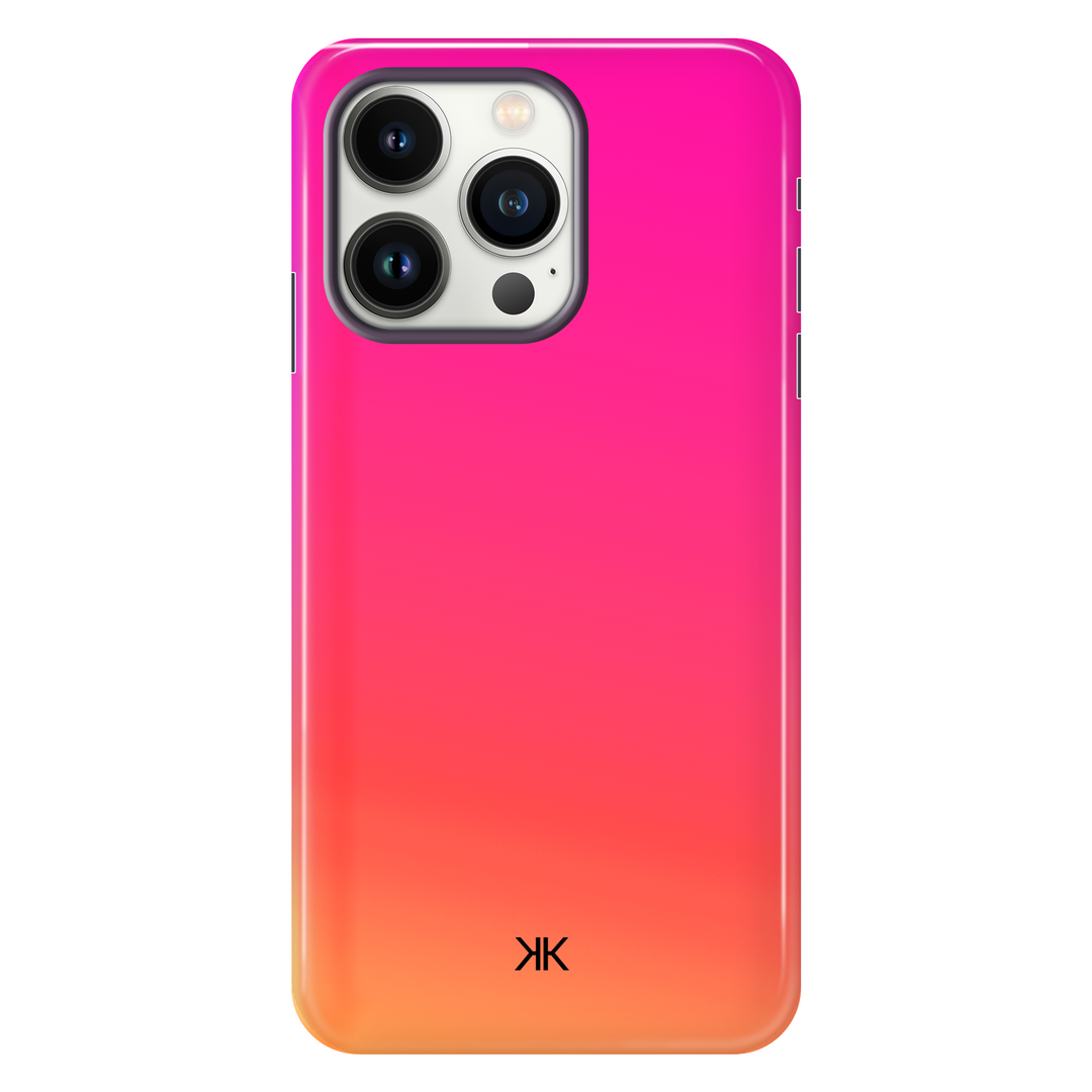 Neon Pink Orange Phone Case - Tough Case - iphone-13-pro