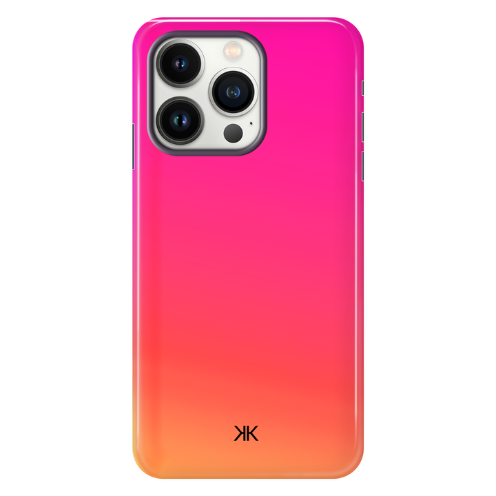 Neon Pink Orange Phone Case - Tough Case - iphone-13-pro