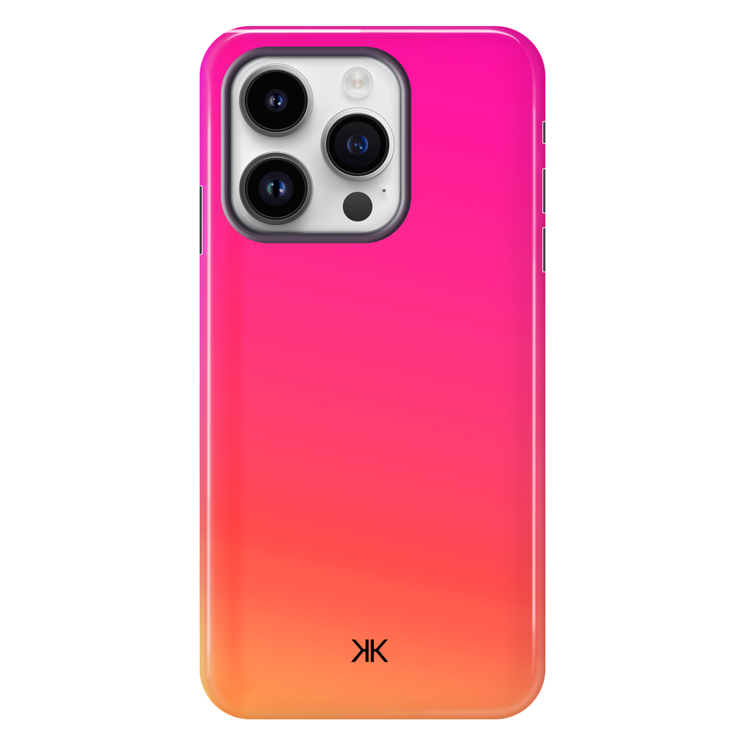 Neon Pink Orange Phone Case - Tough Case - iphone-14-pro