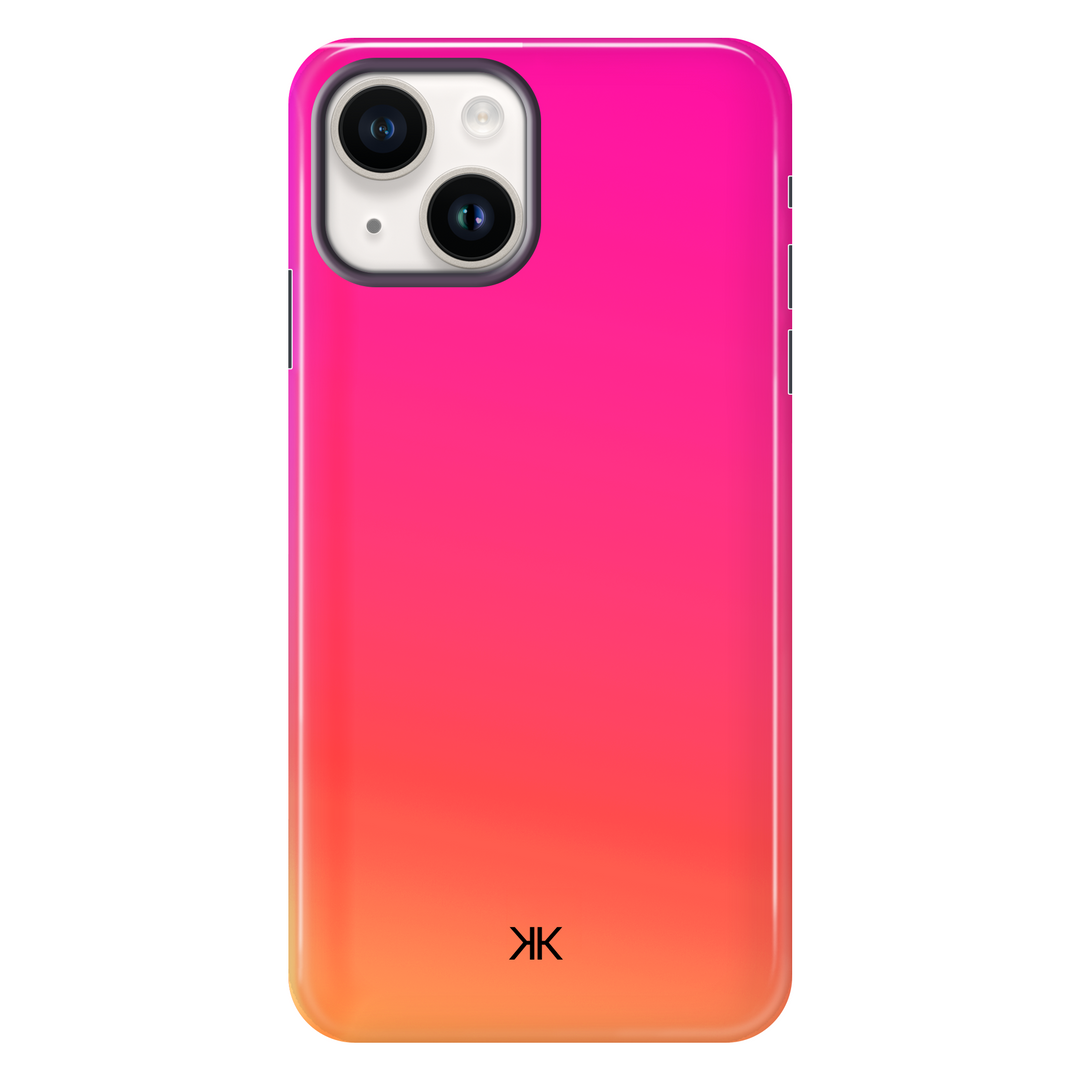 Neon Pink Orange Phone Case - Tough Case - iphone-14