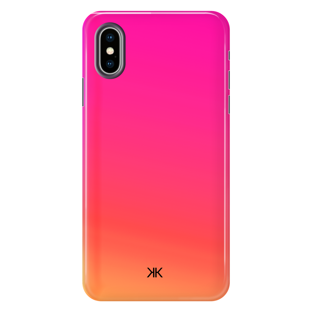 Neon Pink Orange Phone Case - Tough Case - iphone-x