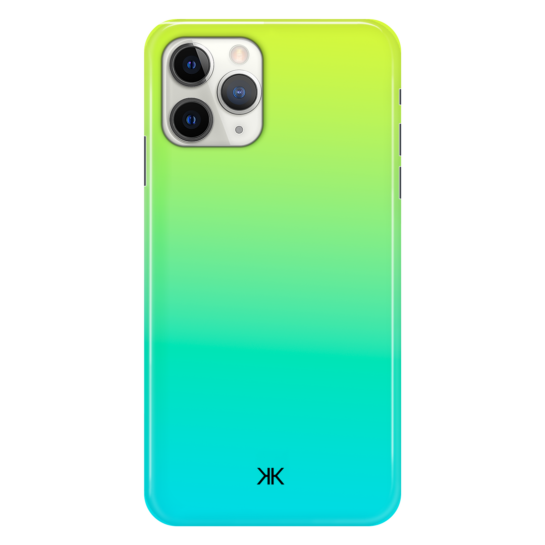 Neon Yellow Aqua phone case for iPhone 11 Pro