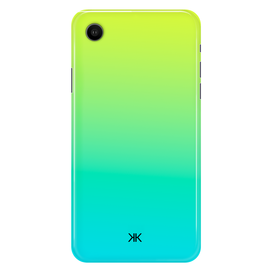 Neon Yellow Aqua phone case for iPhone XR