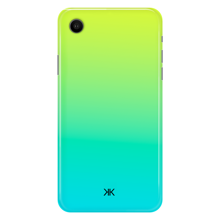 Neon Yellow Aqua phone case for iPhone XR