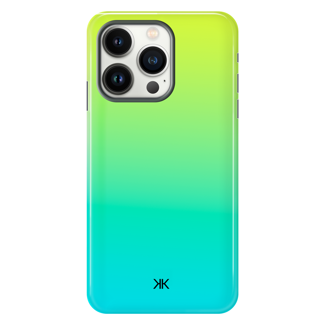 Neon Yellow Aqua Phone Case - Tough Case - iphone-13-pro