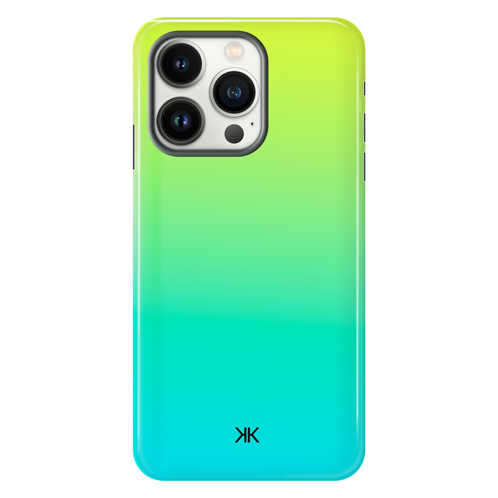 Neon Yellow Aqua Phone Case - Tough Case - iphone-13-pro