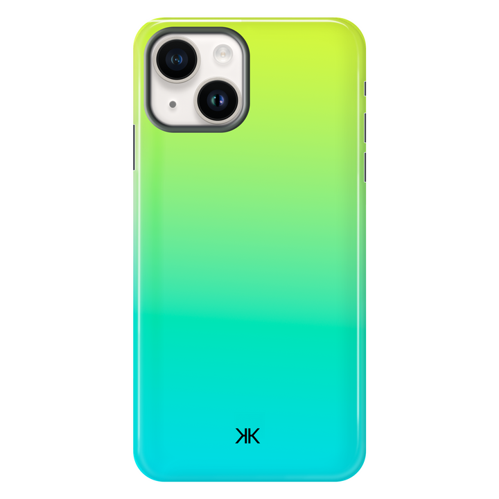 Neon Yellow Aqua Phone Case - Tough Case - iphone-14