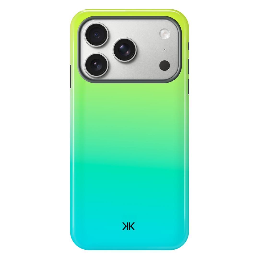 Neon Yellow Aqua Phone Case - Tough Case - iphone-17-pro
