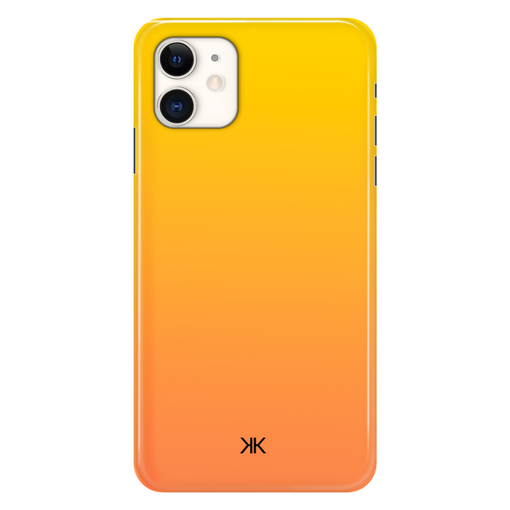 Neon Yellow Orange phone case for iPhone 11