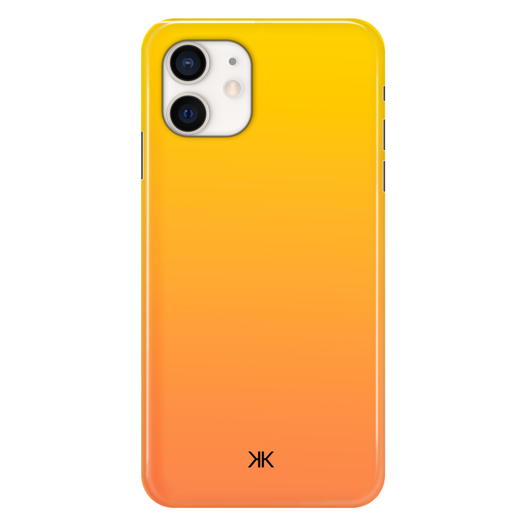 Neon Yellow Orange phone case for iPhone 12