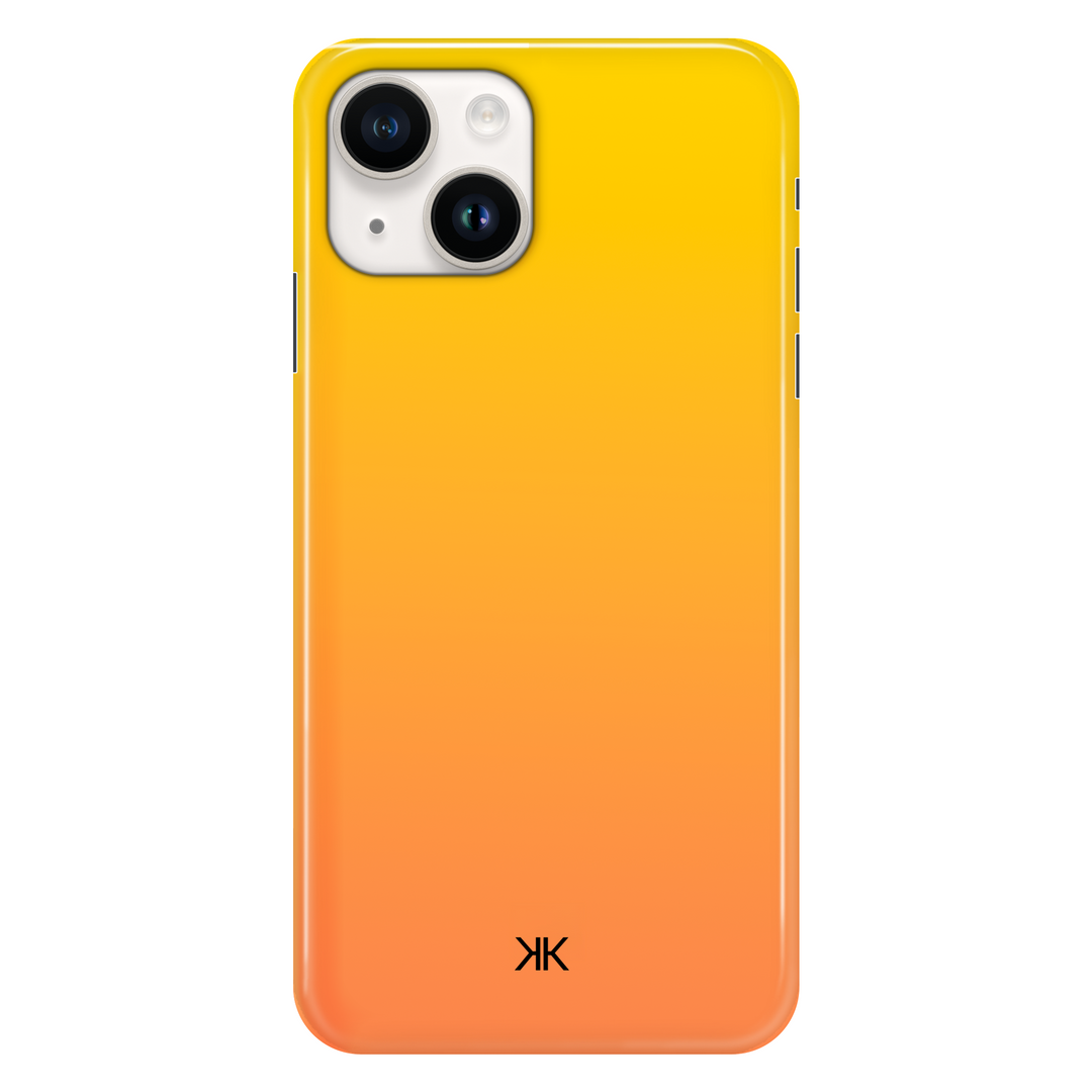 Neon Yellow Orange phone case for iPhone 14