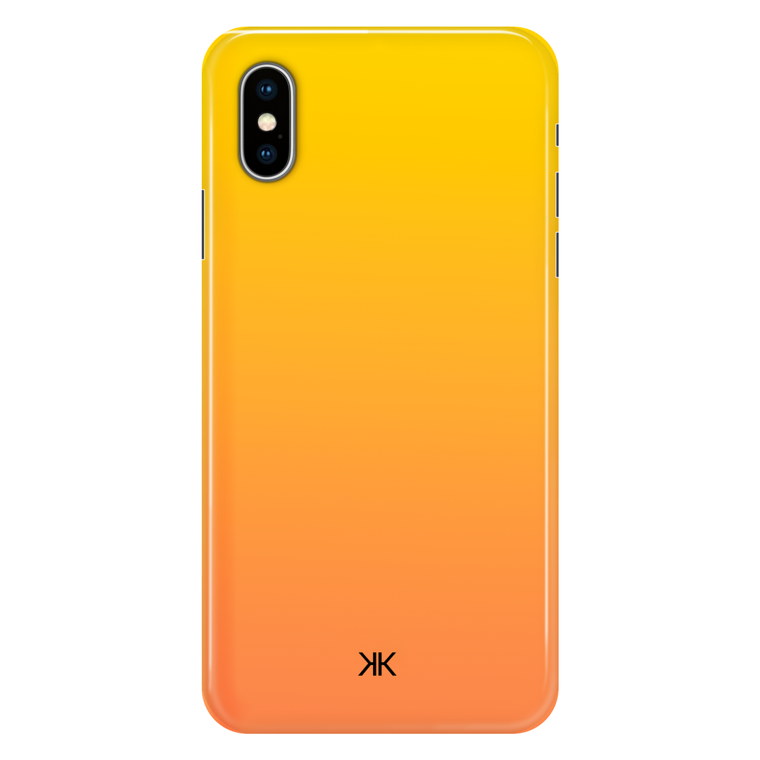 Neon Yellow Orange phone case for iPhone X