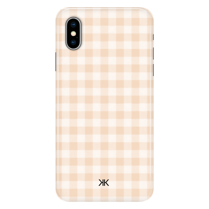 Gingham Orange phone case for iPhone X