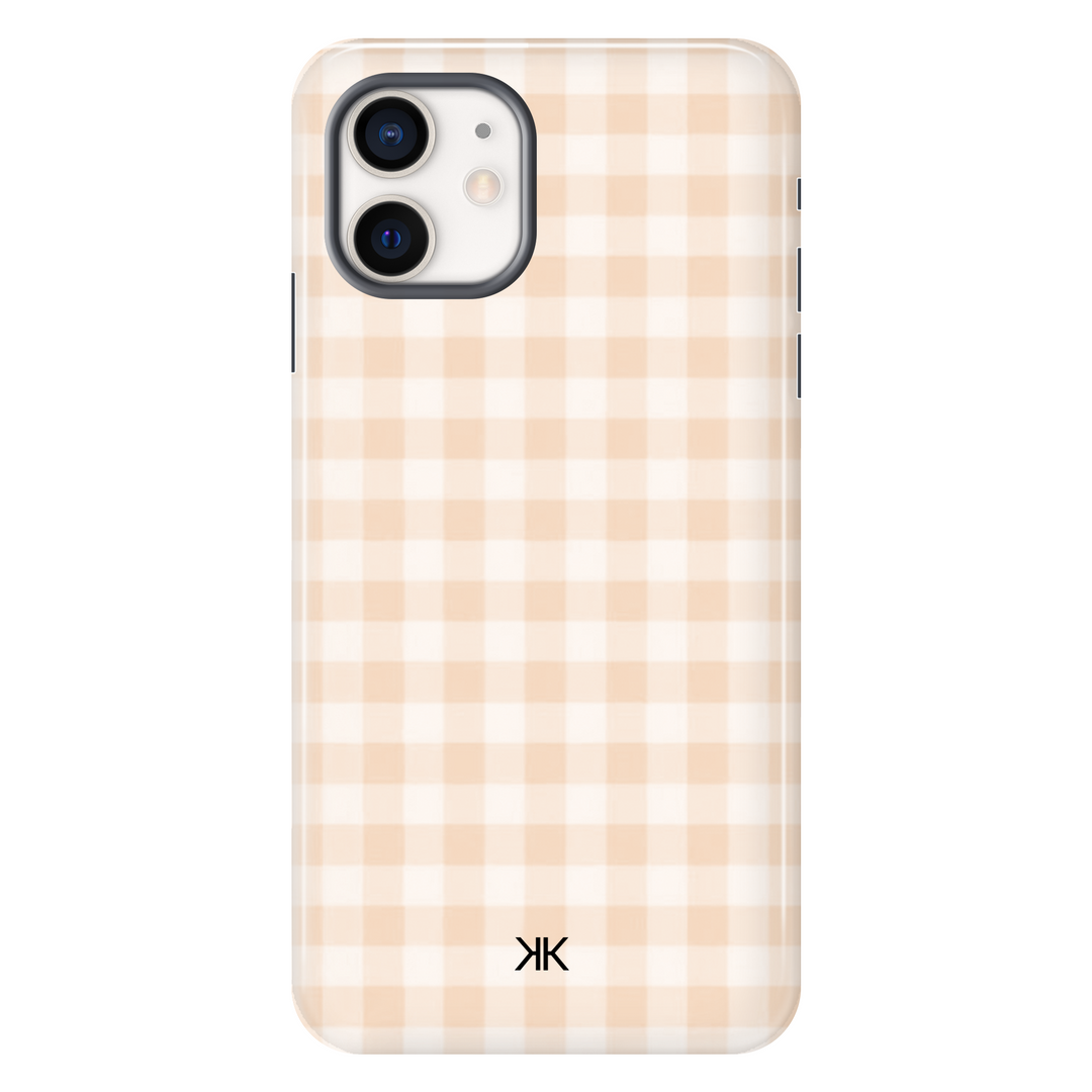Gingham Orange Phone Case - Tough Case - iphone-12