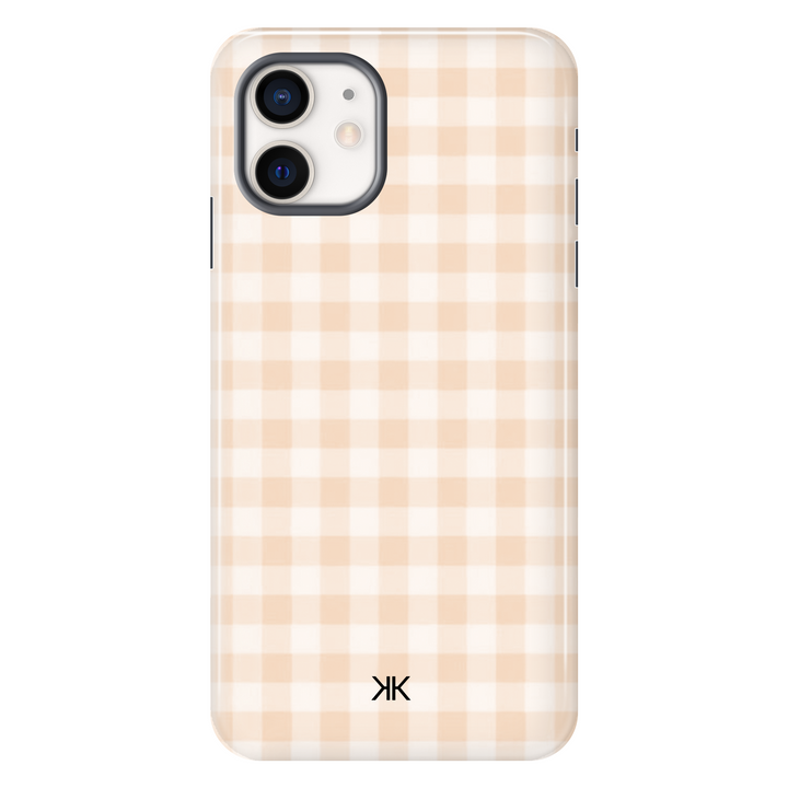 Gingham Orange Phone Case - Tough Case - iphone-12