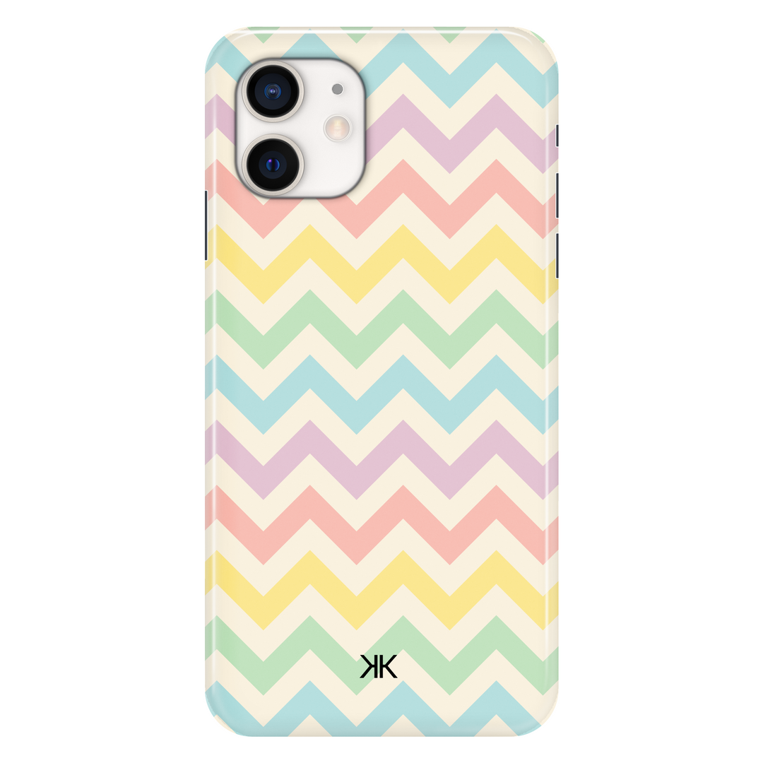 Pastel Chevron phone case for iPhone 12