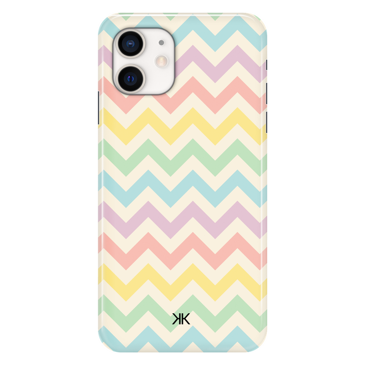 Pastel Chevron phone case for iPhone 12