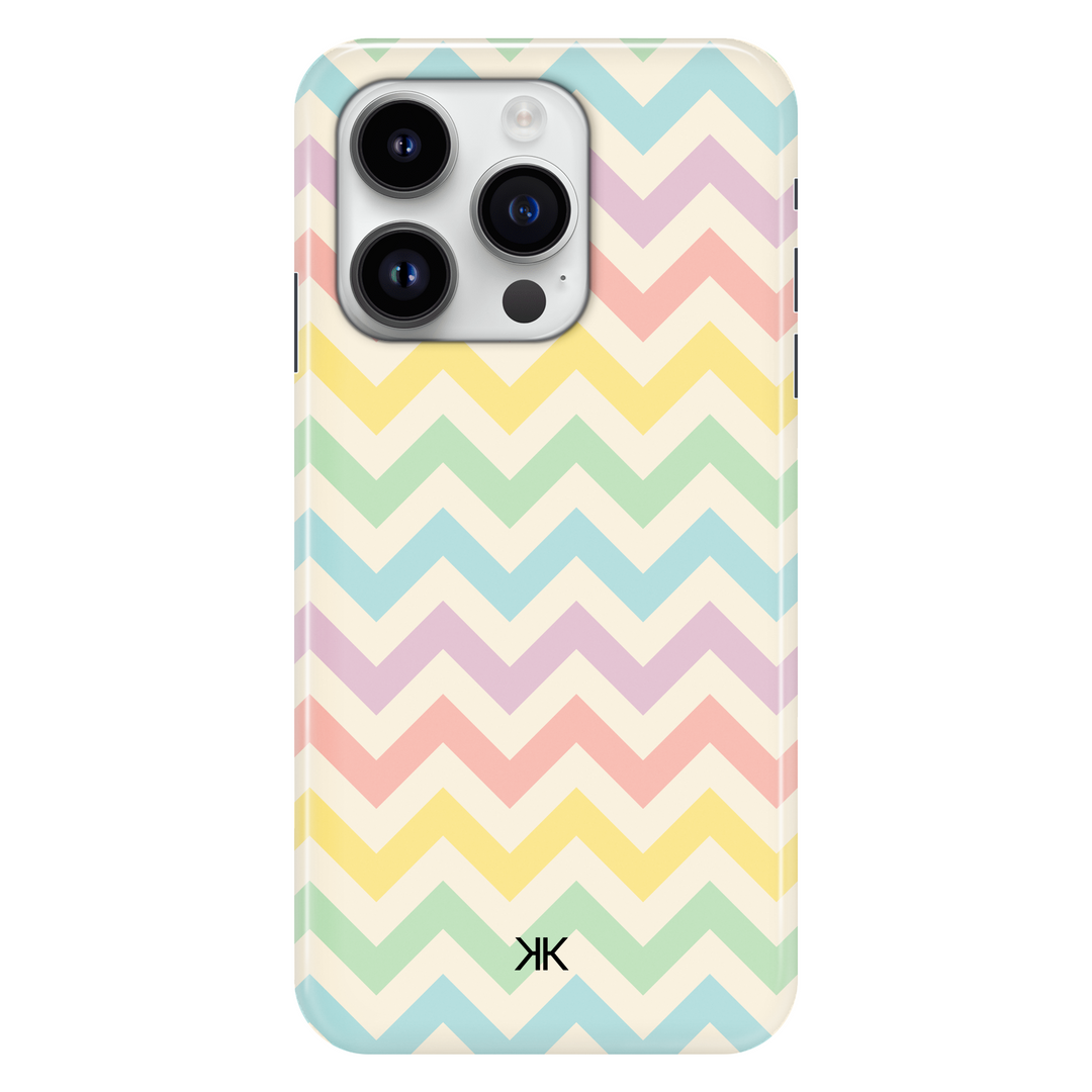 Pastel Chevron phone case for iPhone 14 Pro