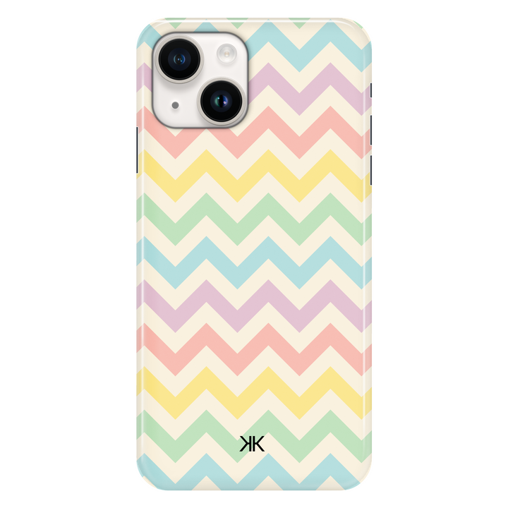 Pastel Chevron phone case for iPhone 14