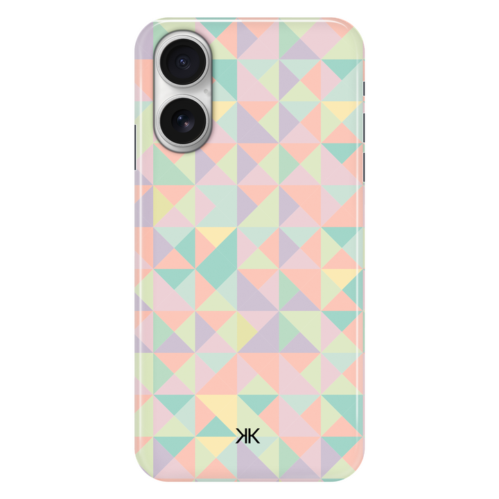 Pastel Mosaic phone case for iPhone 16