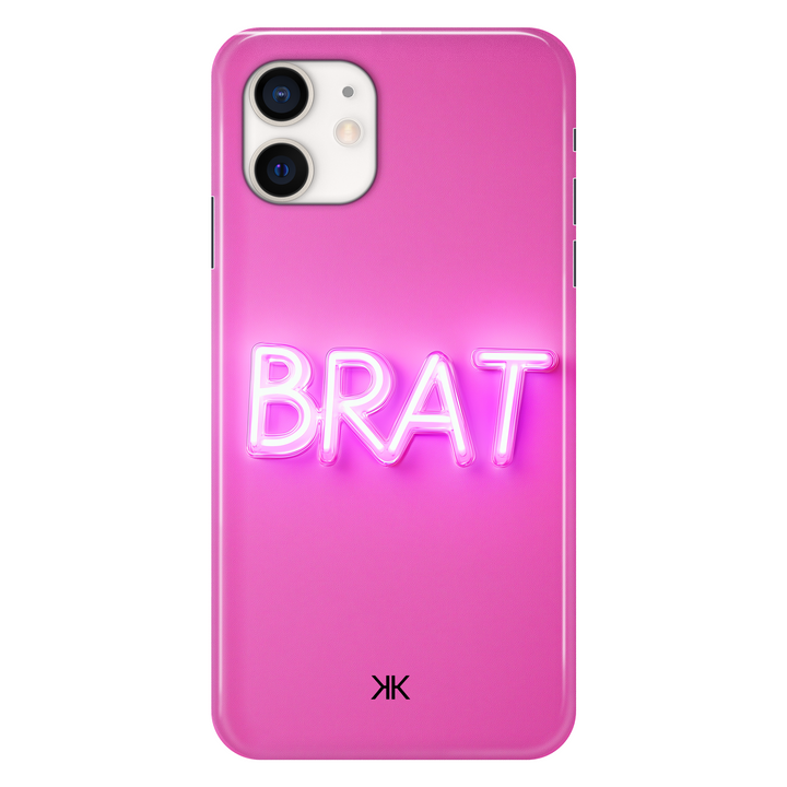 Pink Brat phone case for iPhone 12