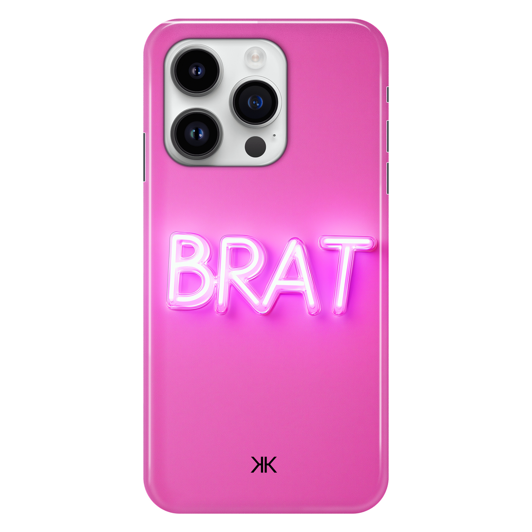 Pink Brat phone case for iPhone 14 Pro
