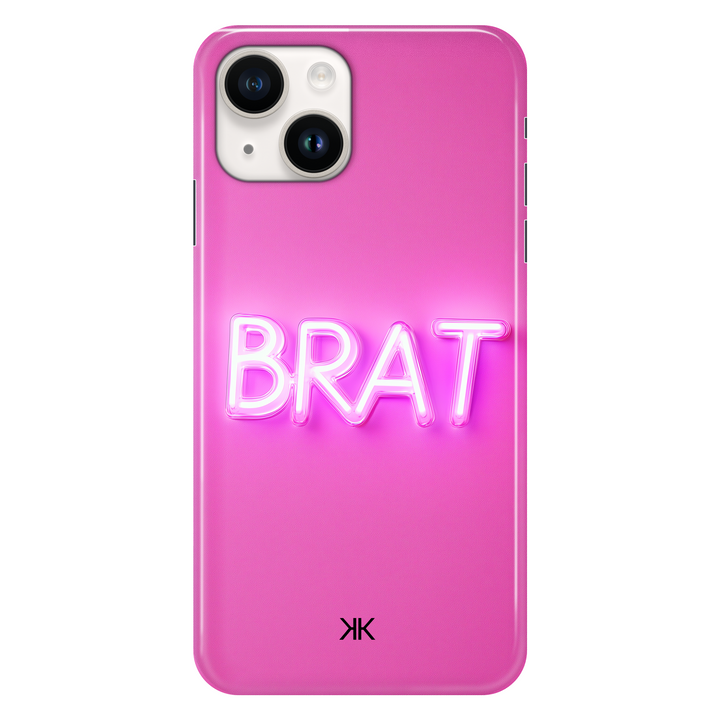 Pink Brat phone case for iPhone 14