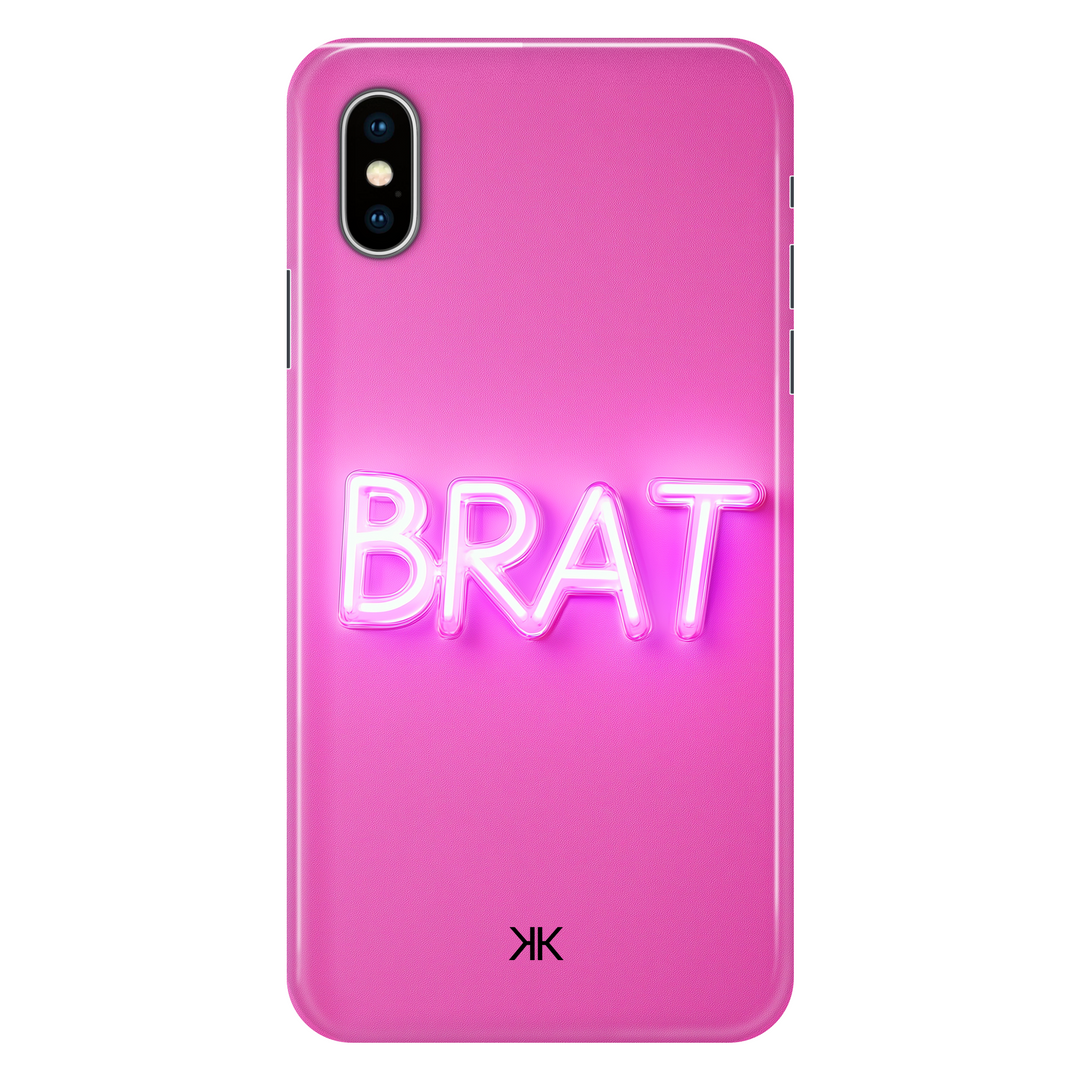 Pink Brat phone case for iPhone X