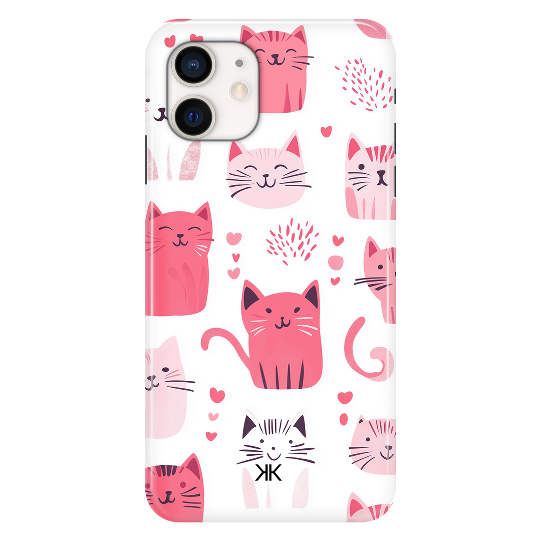 Pink Cats phone case for iPhone 12