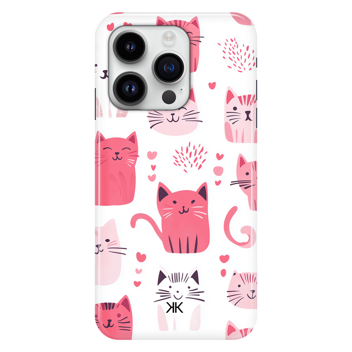 Pink Cats phone case for iPhone 14 Pro