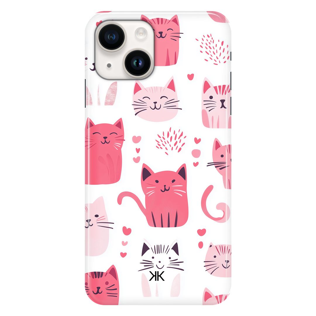 Pink Cats phone case for iPhone 14