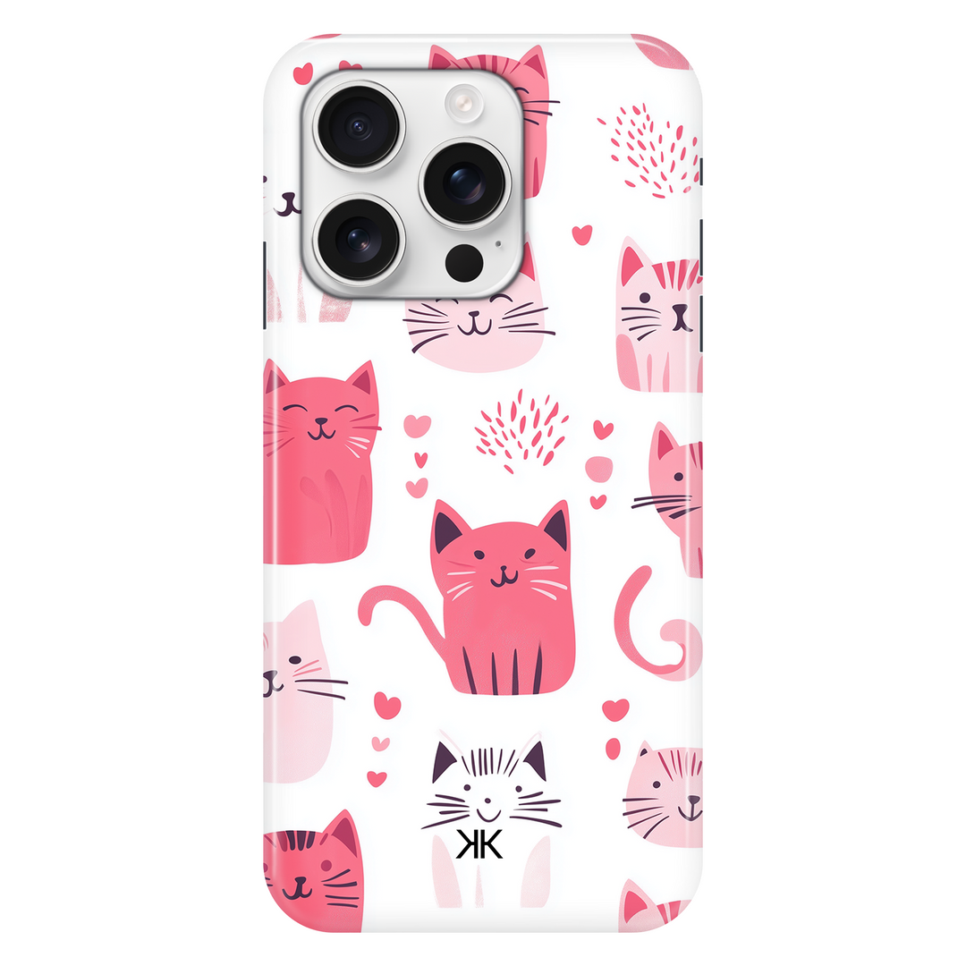 Pink Cats phone case for iPhone 16 Pro