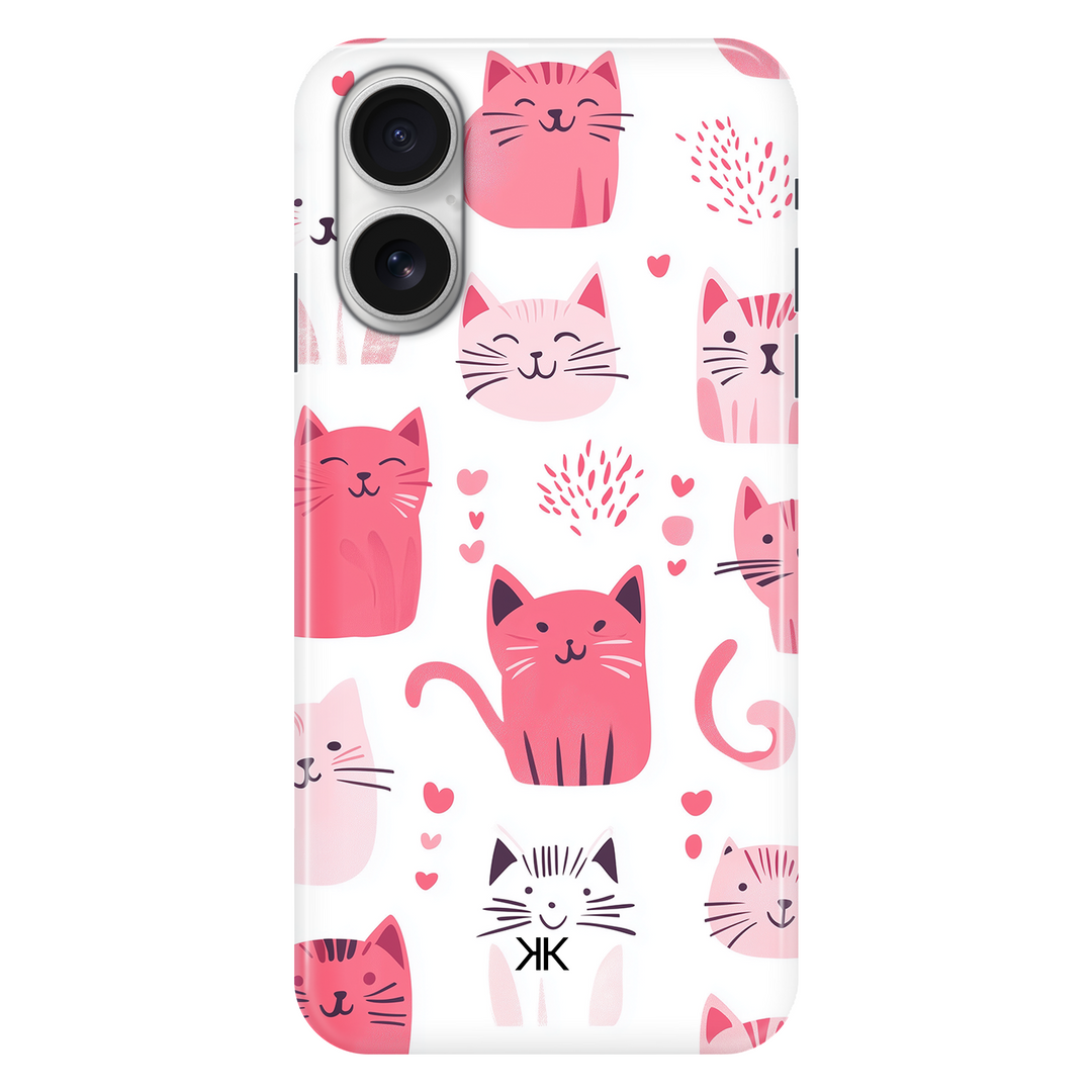Pink Cats phone case for iPhone 16