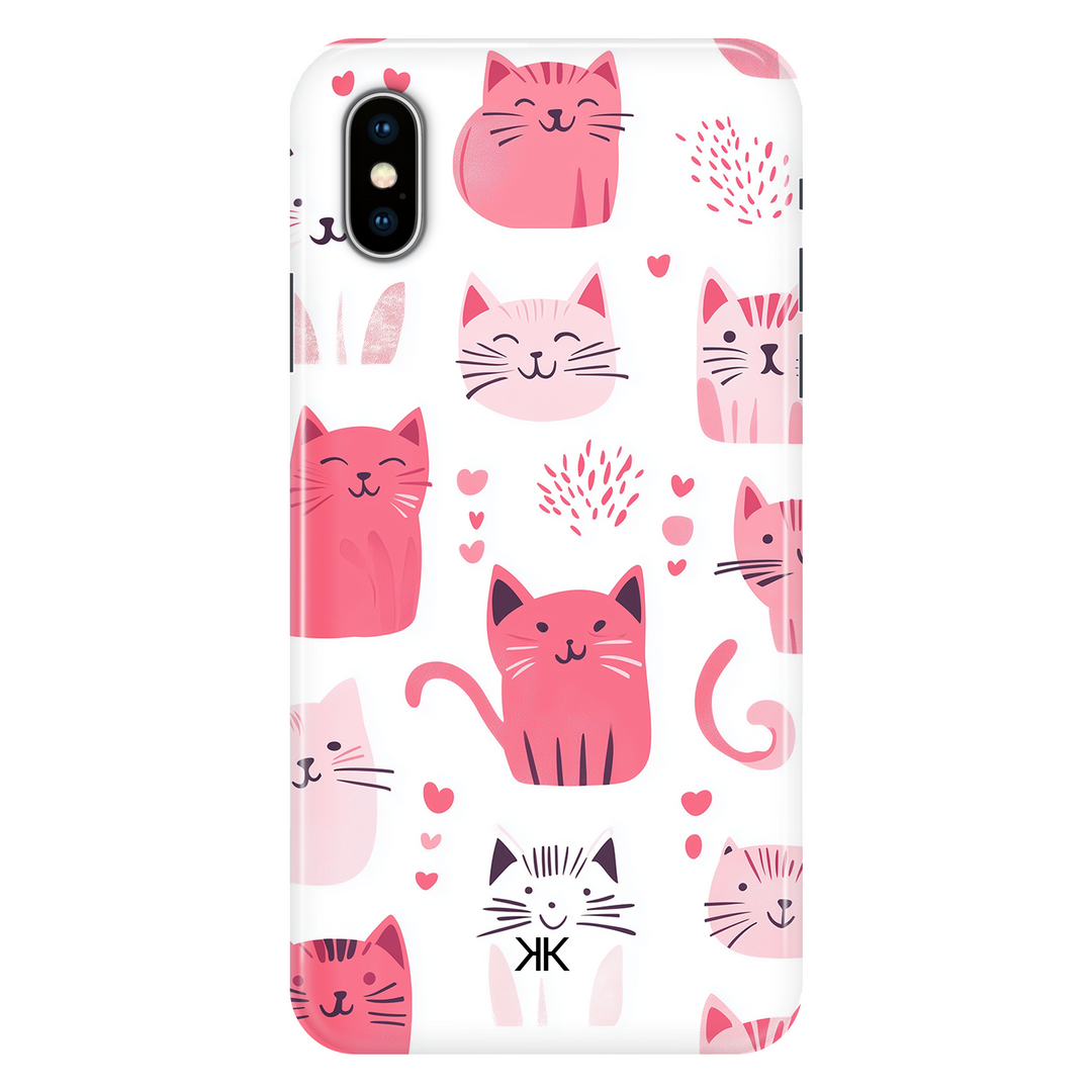 Pink Cats phone case for iPhone X