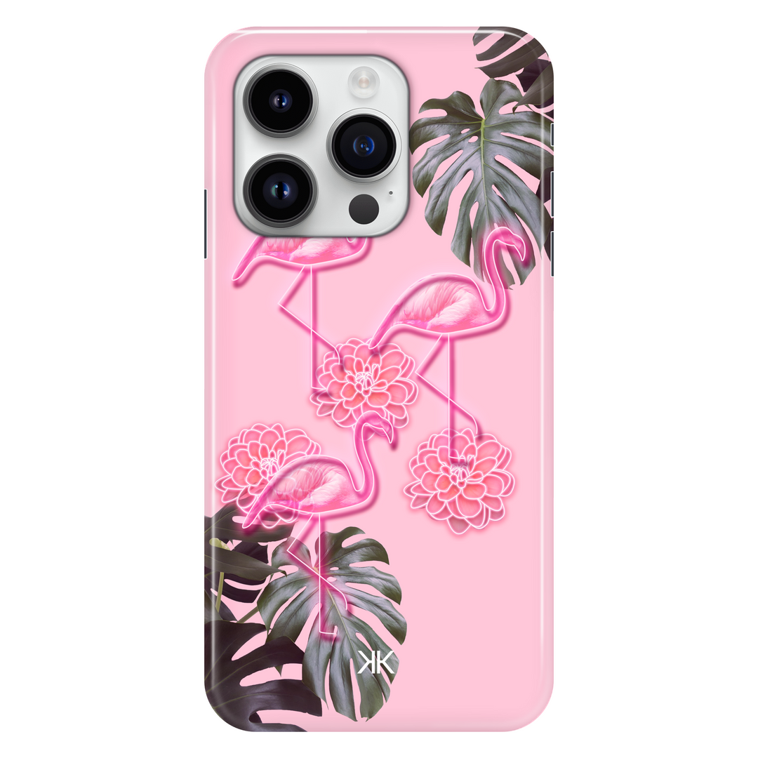 Pink Flamingos phone case for iPhone 14 Pro