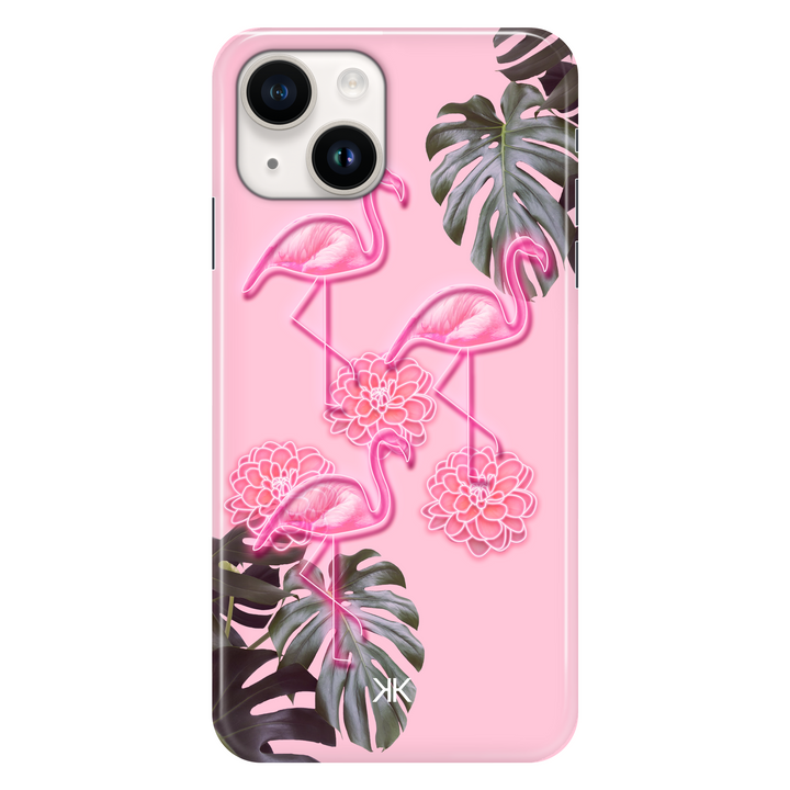 Pink Flamingos phone case for iPhone 14