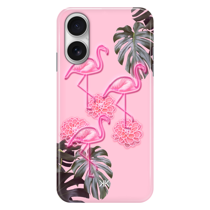 Pink Flamingos phone case for iPhone 16