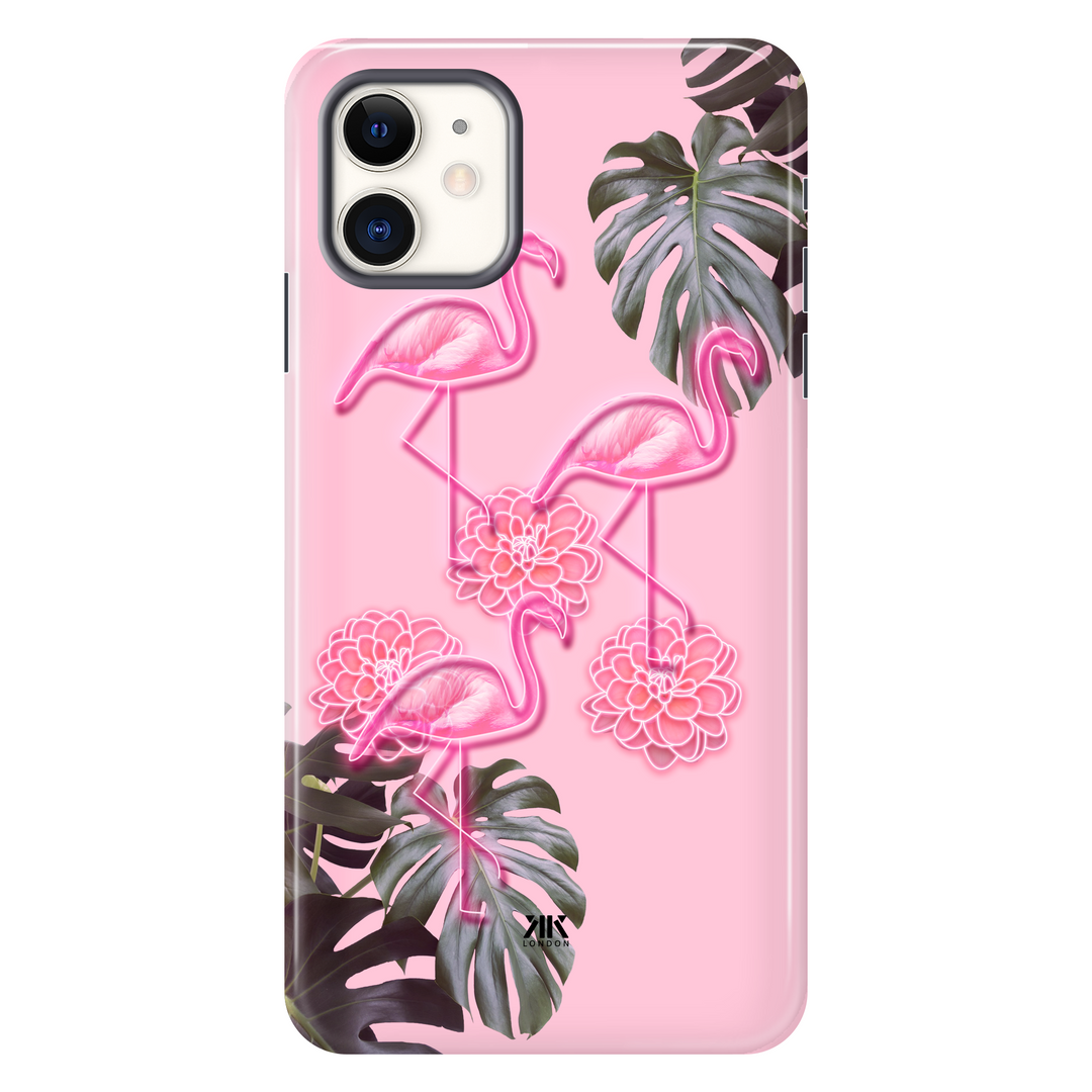 Pink Flamingos tough phone case for iPhone 11