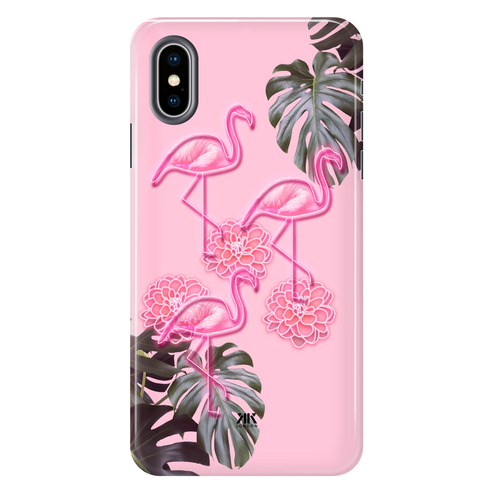 Pink Flamingos tough phone case for iPhone X