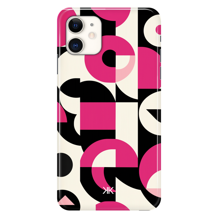Pink Geometric phone case for iPhone 11