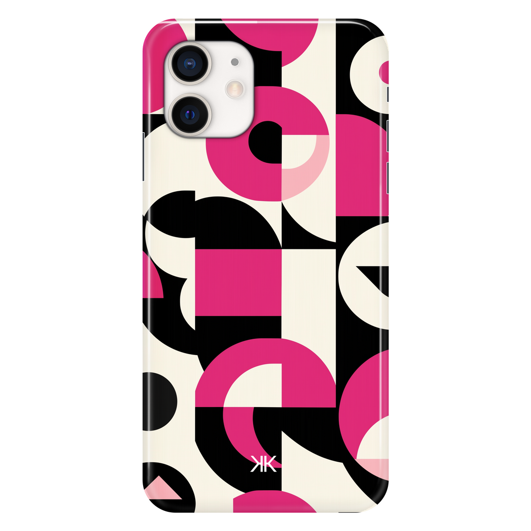 Pink Geometric phone case for iPhone 12