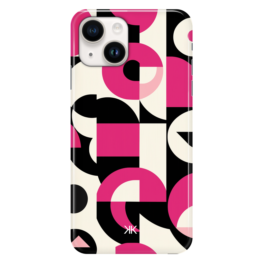 Pink Geometric phone case for iPhone 14