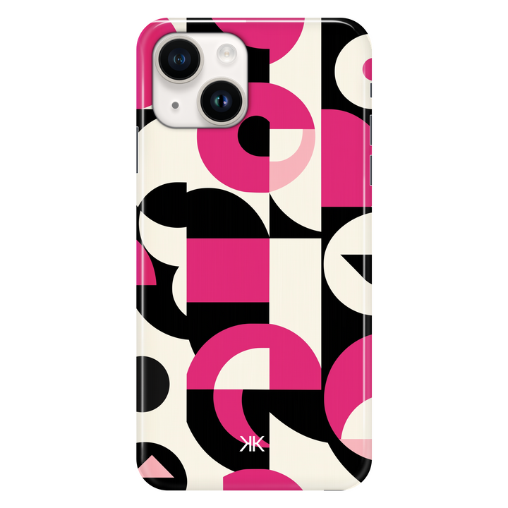 Pink Geometric phone case for iPhone 14