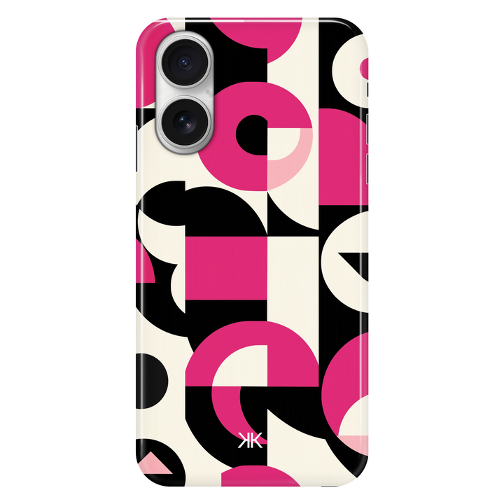 Pink Geometric phone case for iPhone 16