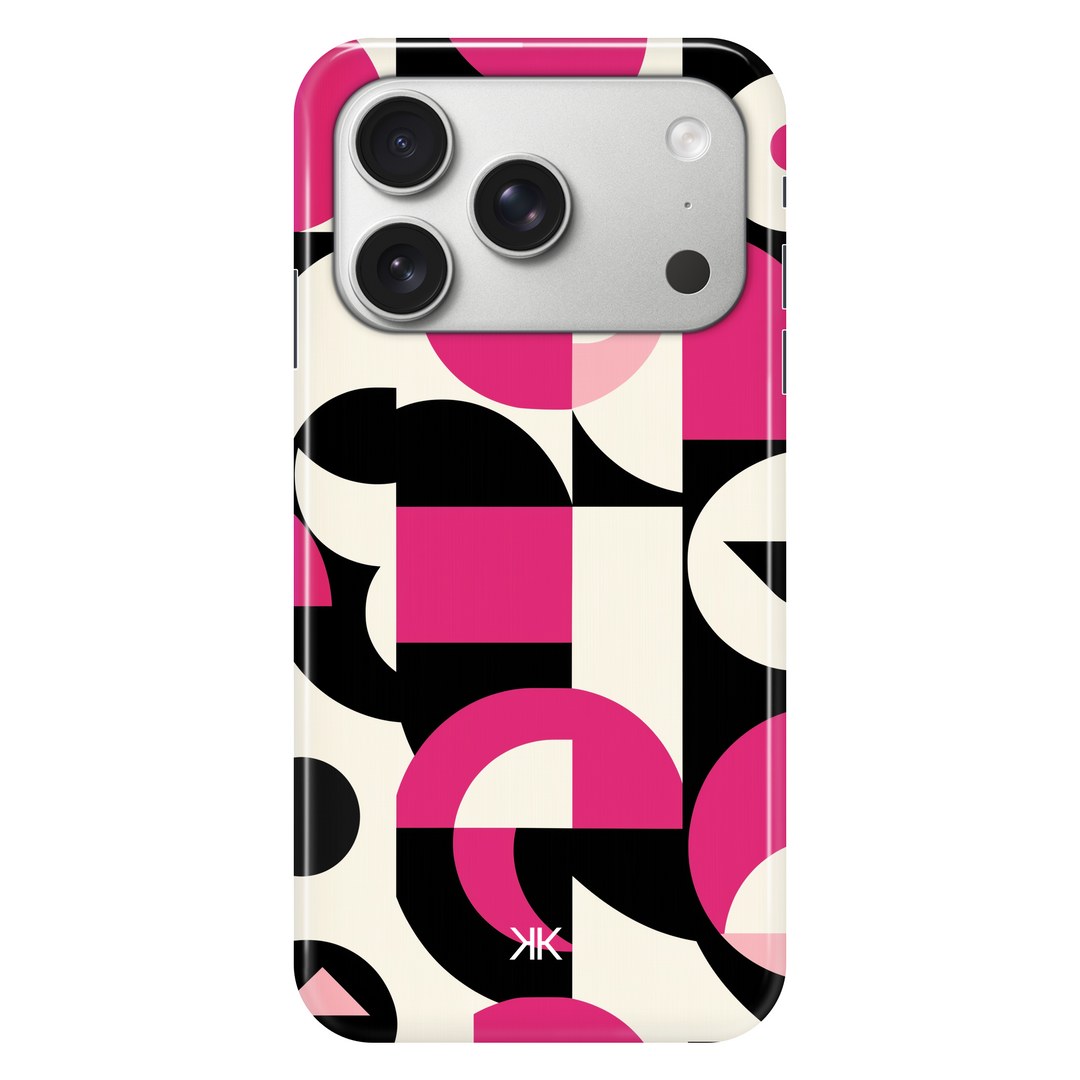 Pink Geometric phone case for iPhone 17 Pro