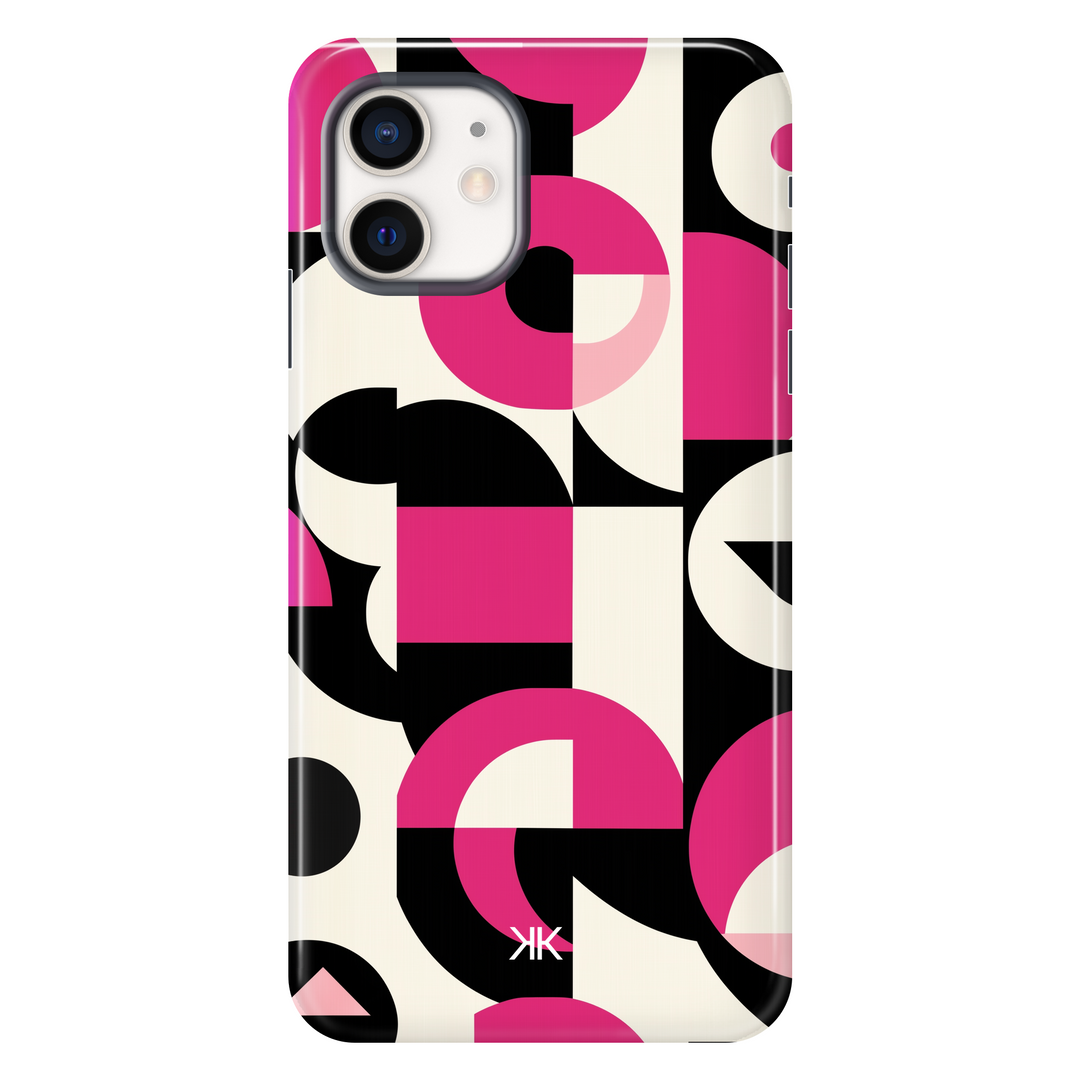 Pink Geometric Phone Case - Tough Case - iphone-12