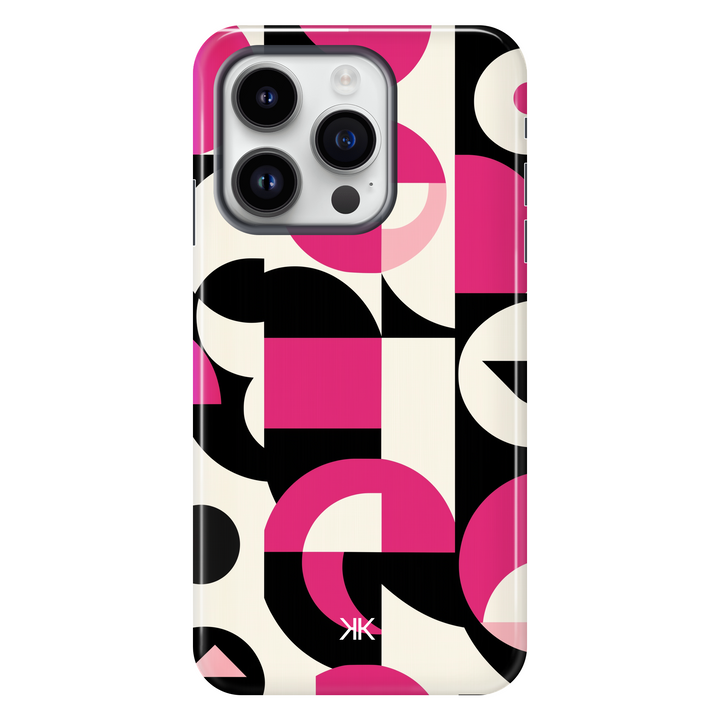 Pink Geometric Phone Case - Tough Case - iphone-14-pro